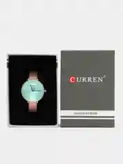 Бирюзовый женские наручные часы Curren 9029 в подарочной упаковке