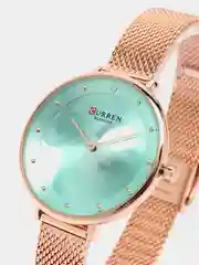 Бирюзовый женские наручные часы Curren 9029 в подарочной упаковке