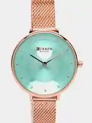 Бирюзовый женские наручные часы Curren 9029 в подарочной упаковке