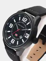 Черный мужские наручные часы Mini Focus MF0051G с календарём, в подарочной упаковке