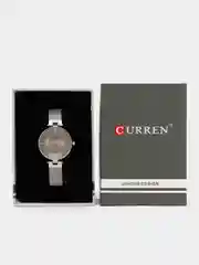 Серебряный женские наручные часы Curren 9031 в подарочной упаковке