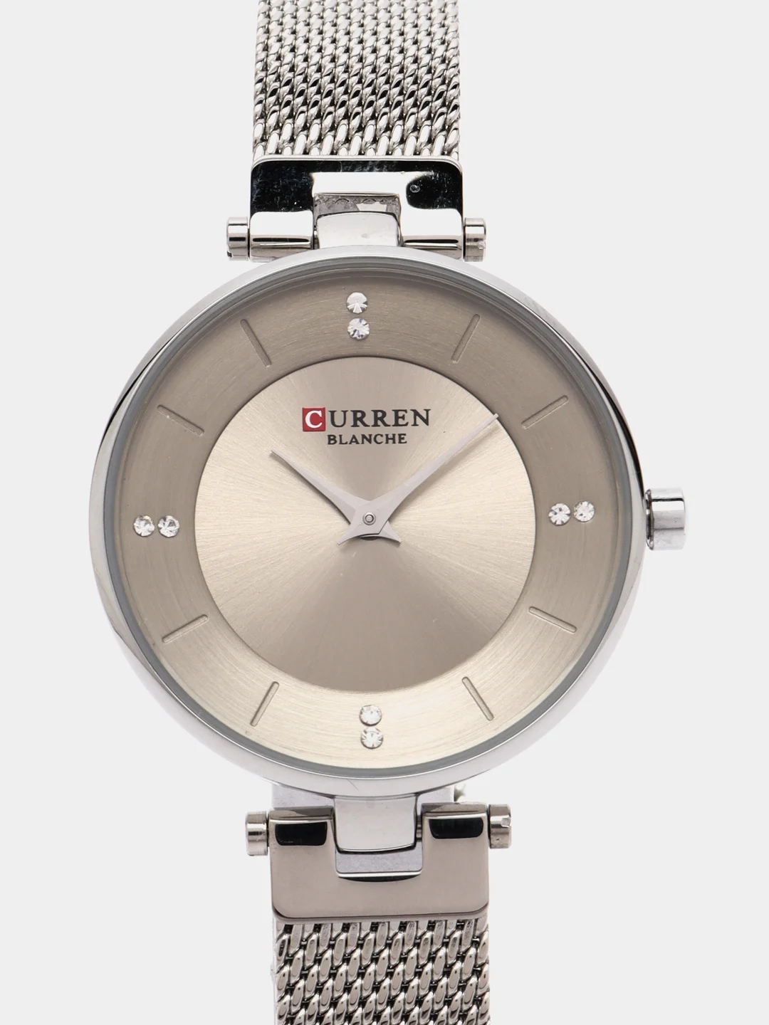Серебряный женские наручные часы Curren 9031 в подарочной упаковке