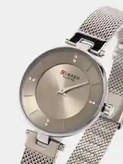 Серебряный женские наручные часы Curren 9031 в подарочной упаковке