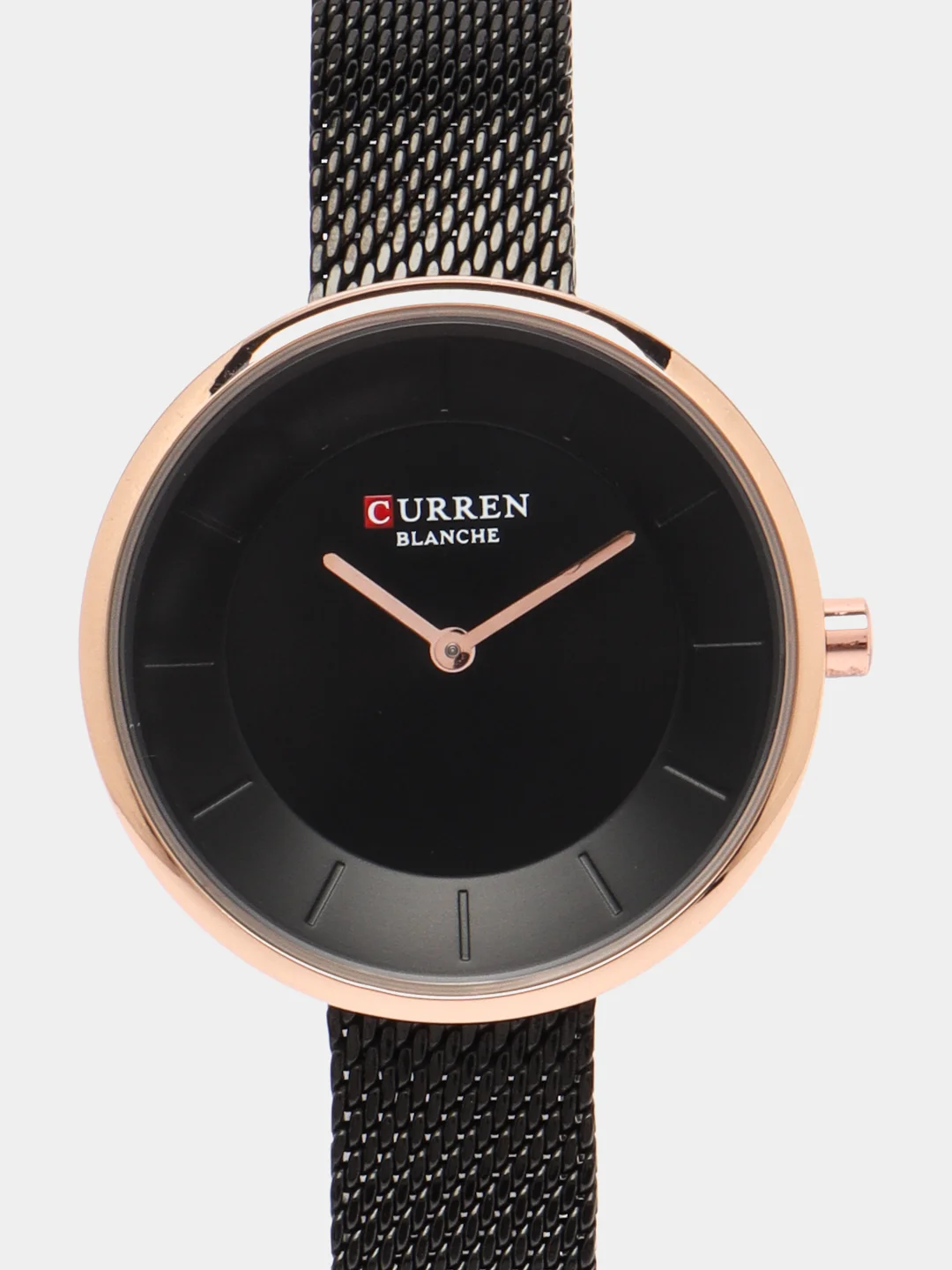 Черный женские наручные часы Curren 9030 в подарочной упаковке