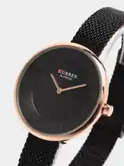 Черный женские наручные часы Curren 9030 в подарочной упаковке