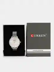 Серебряный женские наручные часы Curren 9024 в подарочной упаковке