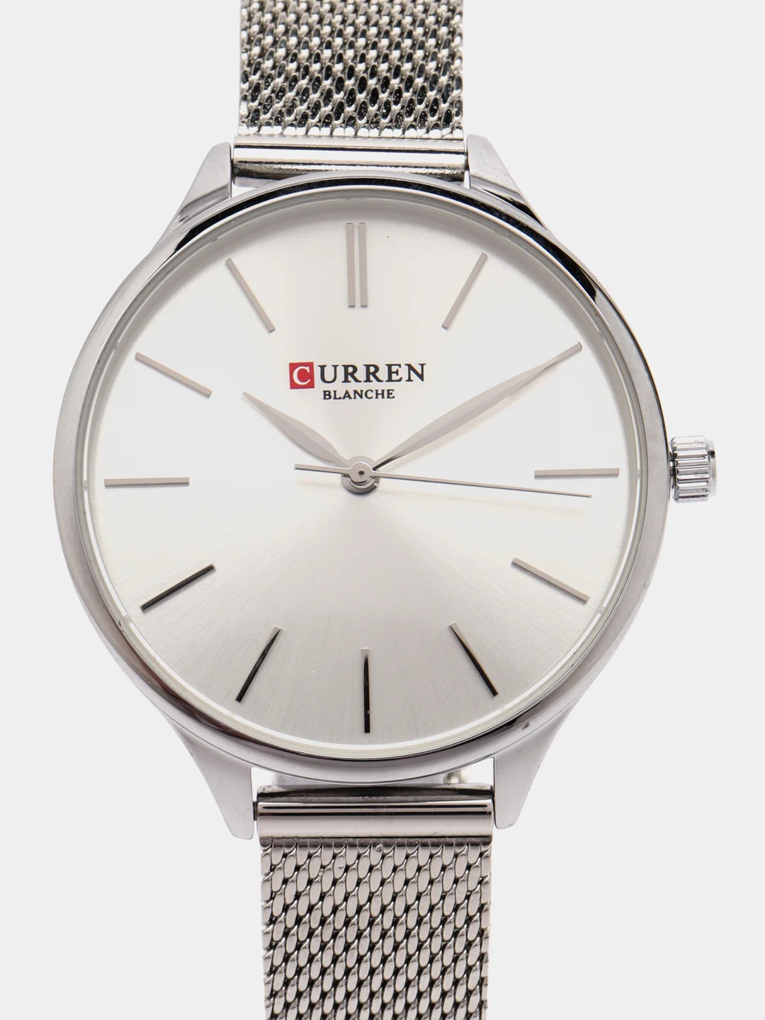 Серебряный женские наручные часы Curren 9024 в подарочной упаковке