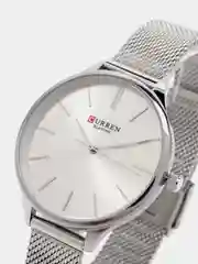 Серебряный женские наручные часы Curren 9024 в подарочной упаковке