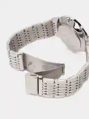 Серебряный мужские наручные часы Skmei Q0234 с металлическим браслетом и календарем