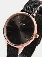 Черный женские наручные часы Curren 9024 в подарочной упаковке
