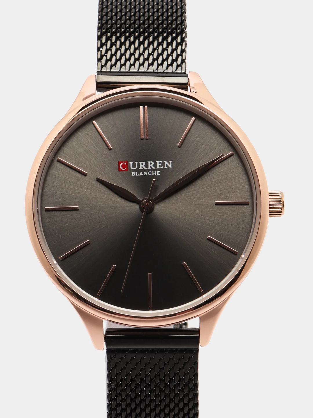 Черный женские наручные часы Curren 9024 в подарочной упаковке