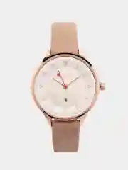 Кремовый женские наручные часы Curren 9035 c календарём в подарочной упаковке