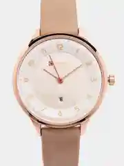 Кремовый женские наручные часы Curren 9035 c календарём в подарочной упаковке