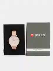 Кремовый женские наручные часы Curren 9035 c календарём в подарочной упаковке