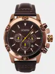 Коричневый мужские наручные часы Ochstin 6075A с хронографом в подарочной упаковке
