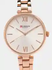 Серый металлик женские наручные часы Curren 9017 в подарочной упаковке