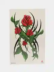 Алый татушки, временная тату Цветы/Ловец снов 21*14 см/Переводная тату, цветные, черно-белые