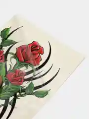 Алый татушки, временная тату Цветы/Ловец снов 21*14 см/Переводная тату, цветные, черно-белые