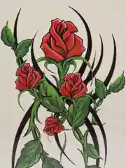 Алый татушки, временная тату Цветы/Ловец снов 21*14 см/Переводная тату, цветные, черно-белые