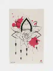 Золотой татушки, временная тату Цветы/Ловец снов 21*14 см/Переводная тату, цветные, черно-белые