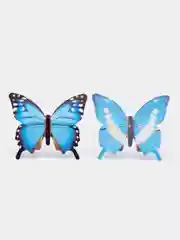Синий интерьерные наклейки 3D-бабочки на стену, для декора дома