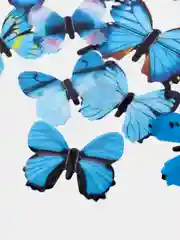 Синий интерьерные наклейки 3D-бабочки на стену, для декора дома