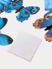 Синий интерьерные наклейки 3D-бабочки на стену, для декора дома