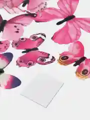 Розовый интерьерные наклейки 3D-бабочки на стену, для декора дома