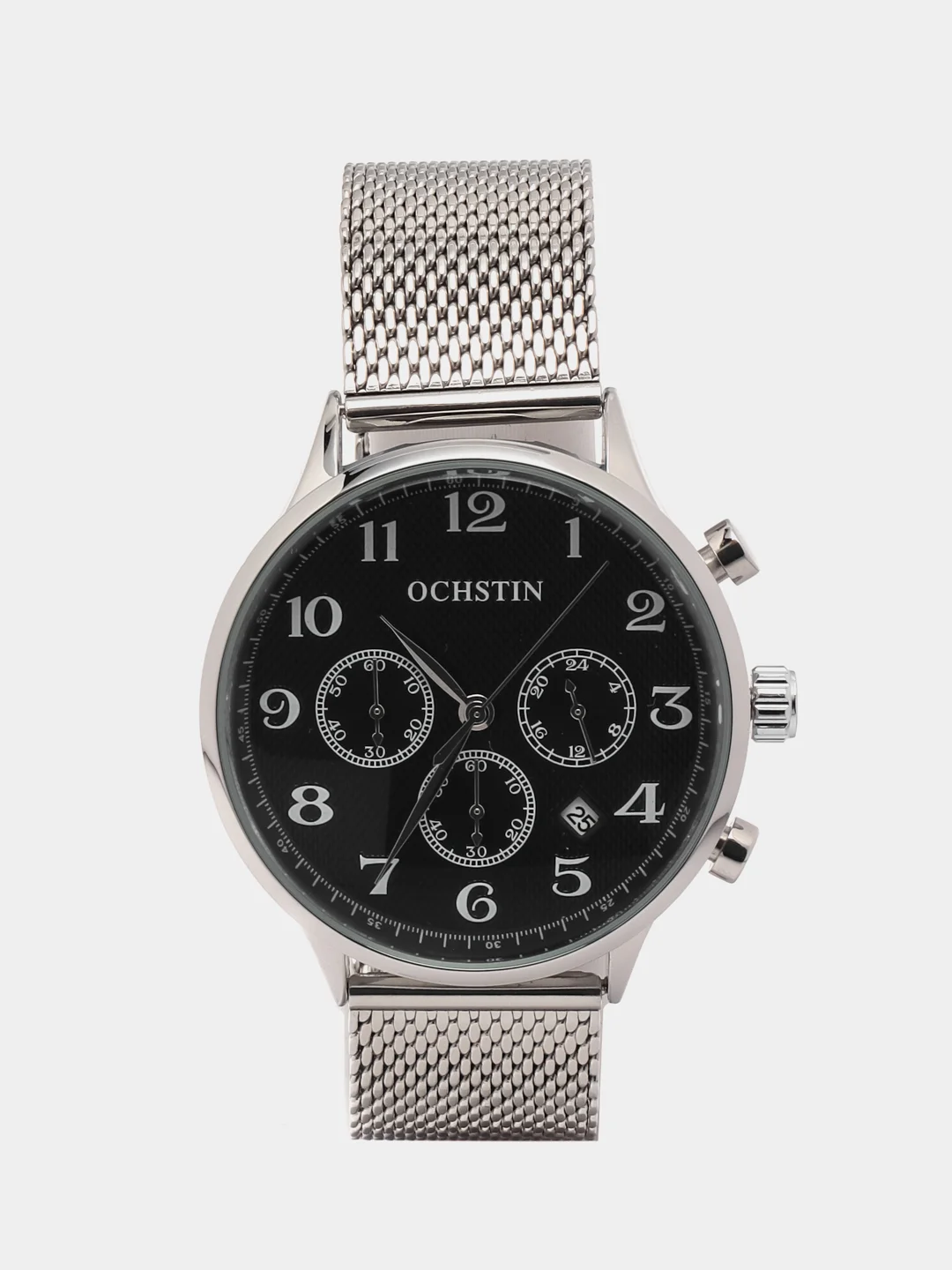 Серый металлик мужские наручные часы Ochstin 6050D с хронографом в подарочной упаковке