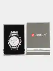 Белый мужские наручные часы Curren 8084 в подарочной упаковке