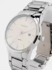 Серебряный мужские наручные часы Curren 8106м  календарём в подарочной упаковке