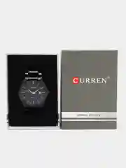 Черный мужские наручные часы Curren 8106м  календарём в подарочной упаковке