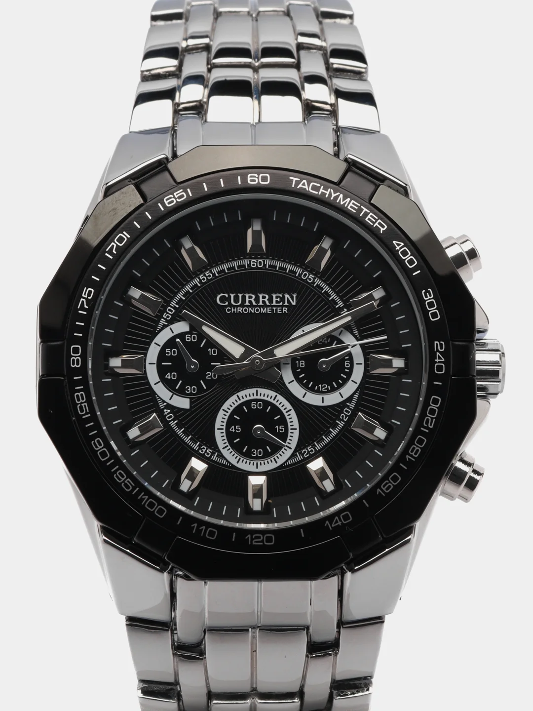 Черный мужские наручные часы Curren 8084 в подарочной упаковке