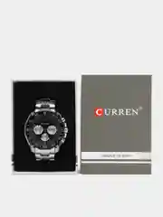Черный мужские наручные часы Curren 8077 в подарочной упаковке