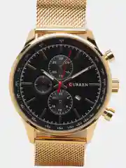 Горчичный мужские наручные часы Curren 8227 с хронографом в подарочной упаковке