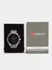 Угольный мужские наручные часы Curren 8227 с хронографом в подарочной упаковке