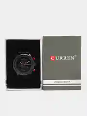 Черный мужские наручные часы Curren 8227 с хронографом в подарочной упаковке