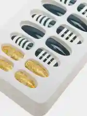 Синий набор накладных ногтей-типсов