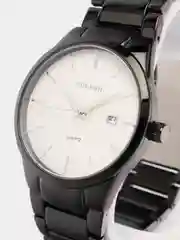 Угольный мужские наручные часы Curren 8106м  календарём в подарочной упаковке