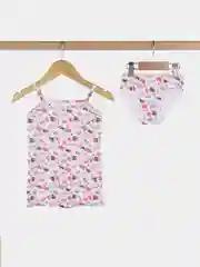 Коралловый комплект детский: майка и трусы для девочки