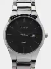Серый металлик мужские наручные часы Curren 8106м  календарём в подарочной упаковке
