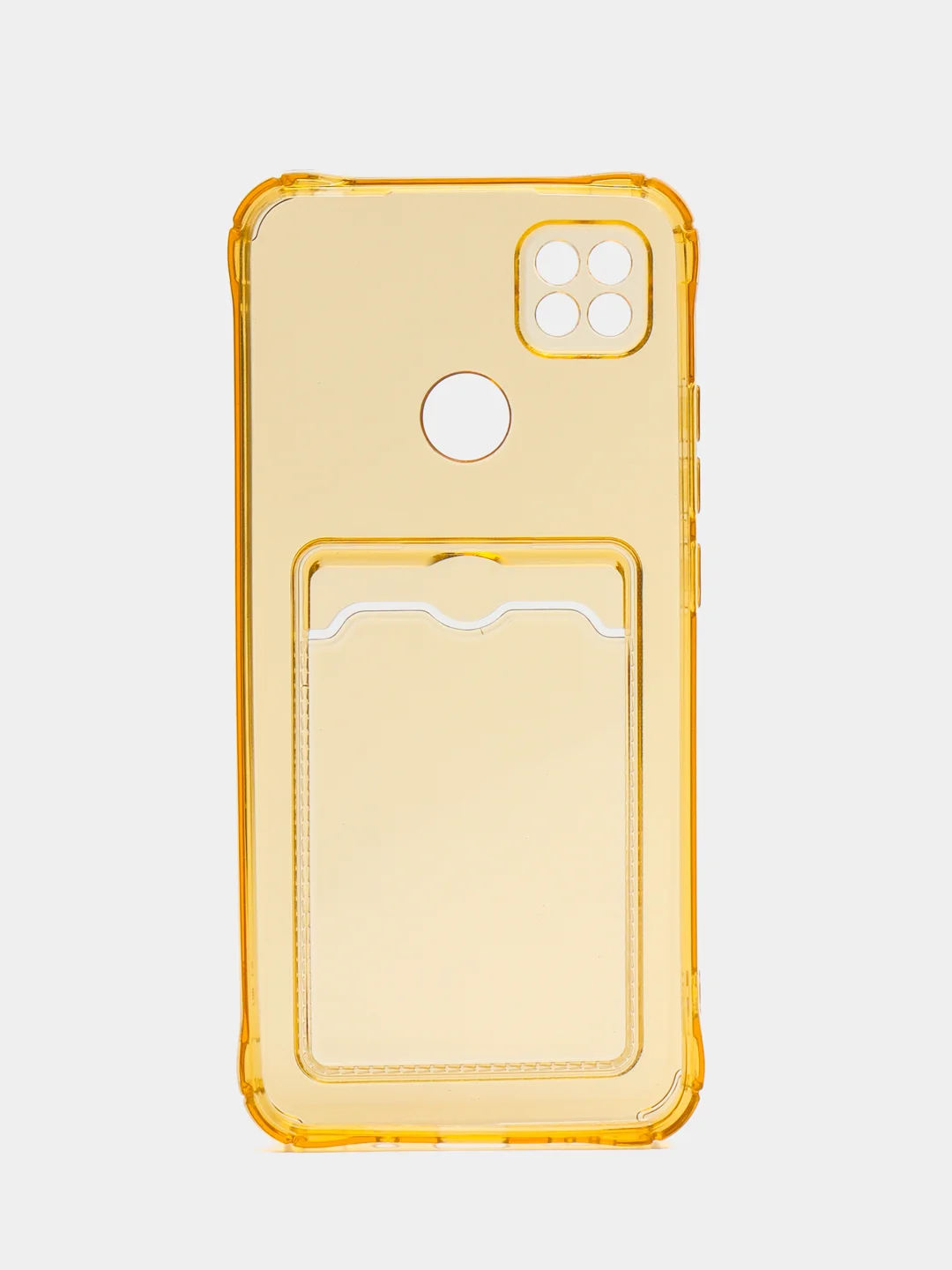 Золотой силиконовый чехол Xiaomi Redmi 9C 10A, с карманом для карт, прозрачный