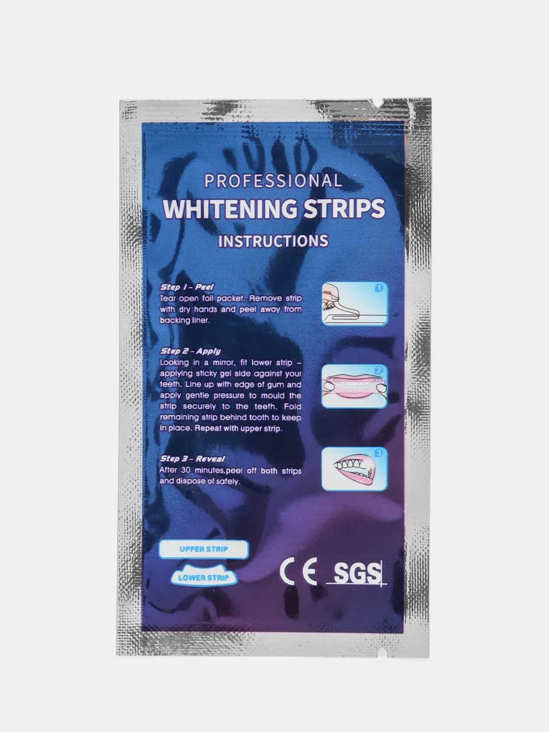 Индиго отбеливающие полоски для зубов Pro White, 1 или 7 пар / 14 штук