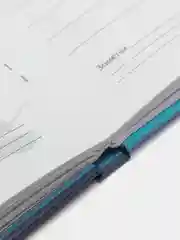Голубой подарочный набор для тренера по хоккею, каратэ, единоборств (блокнот/планер, ручка)