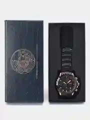 Красный мужские наручные часы Lige 9821 c хронографом, в подарочной упаковке