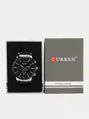 Черный мужские наручные часы Curren 8001 с хронографом в подарочной упаковке