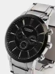 Черный мужские наручные часы Curren 8001 с хронографом в подарочной упаковке