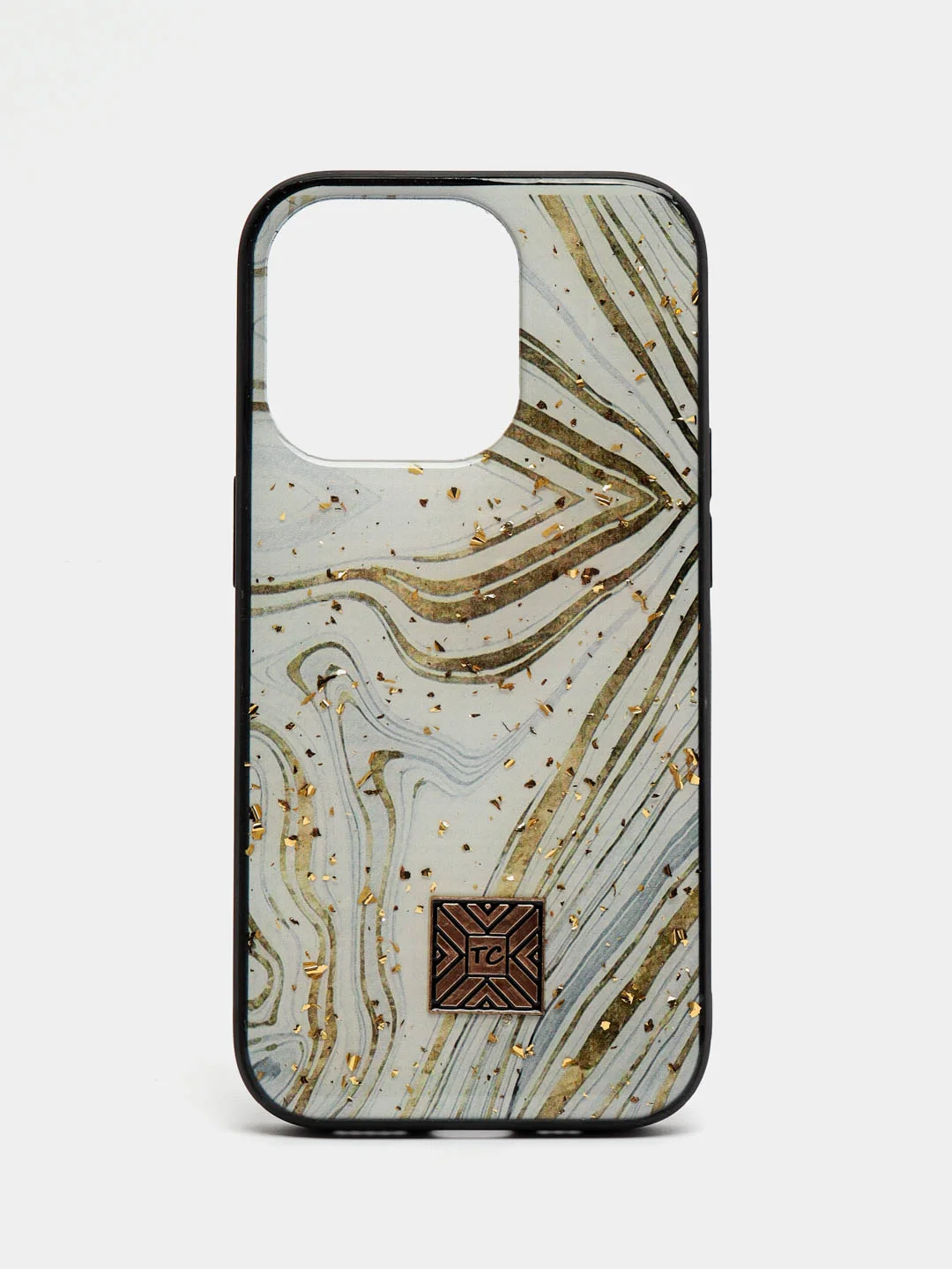 Золотой чехол для iPhone 14 Pro "DF"