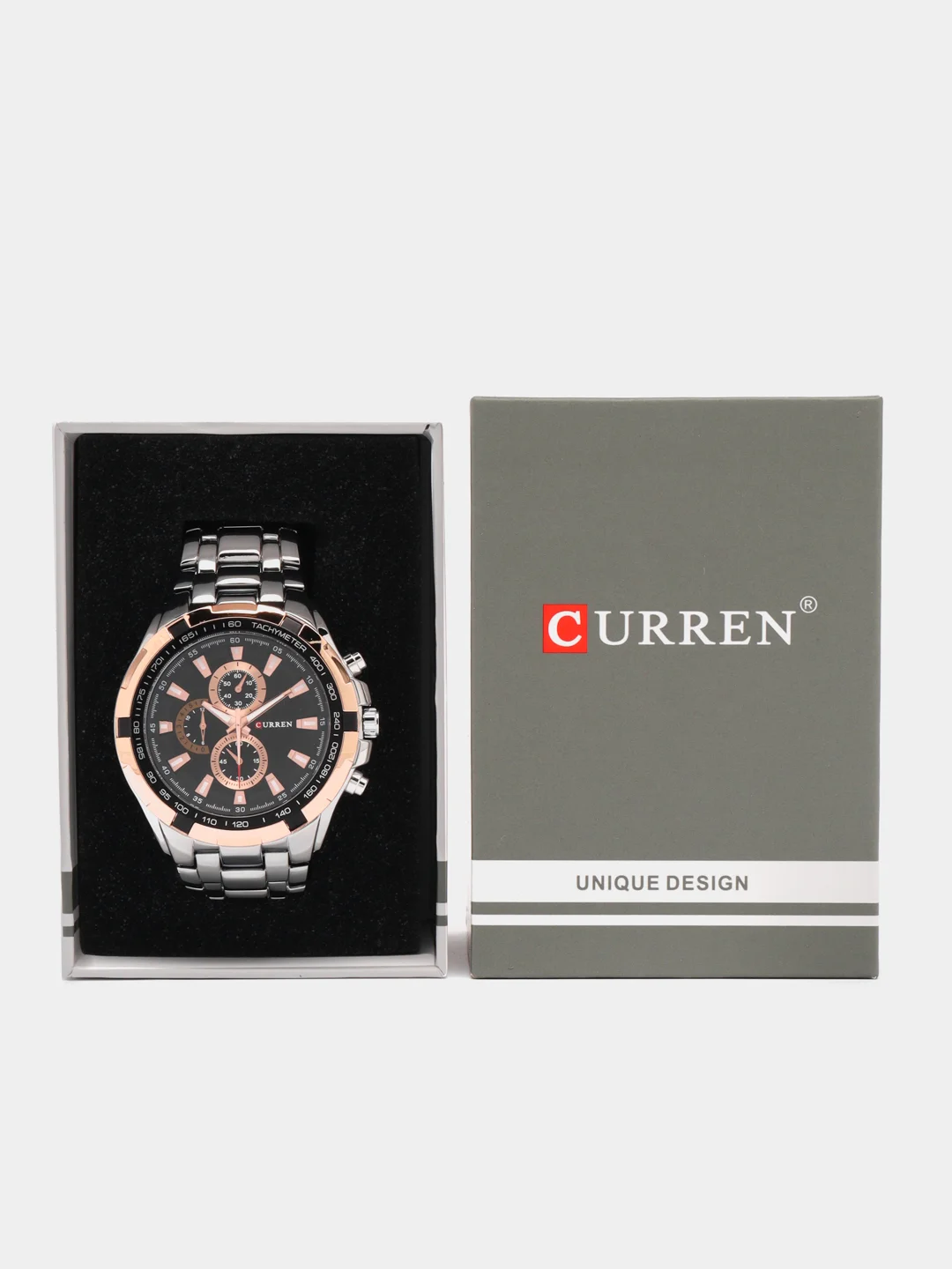 Бронзовый мужские наручные часы Curren 8023 в подарочной упаковке