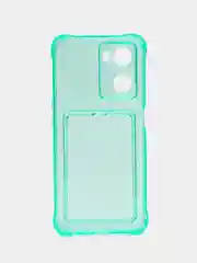 Бирюзовый чехол для Oppo A57 4G, A77 4G, A77S (Оппо А57, А77 4 Джи) силиконовый, c защитой камеры